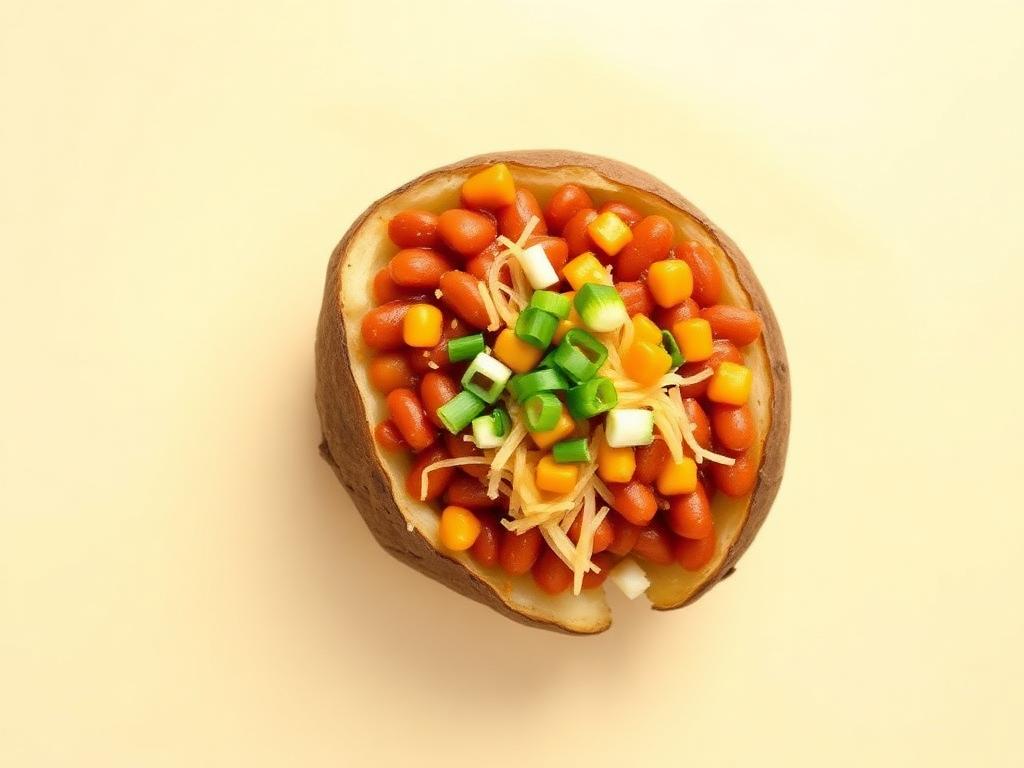 Loaded baked potato — finished and ready to eat